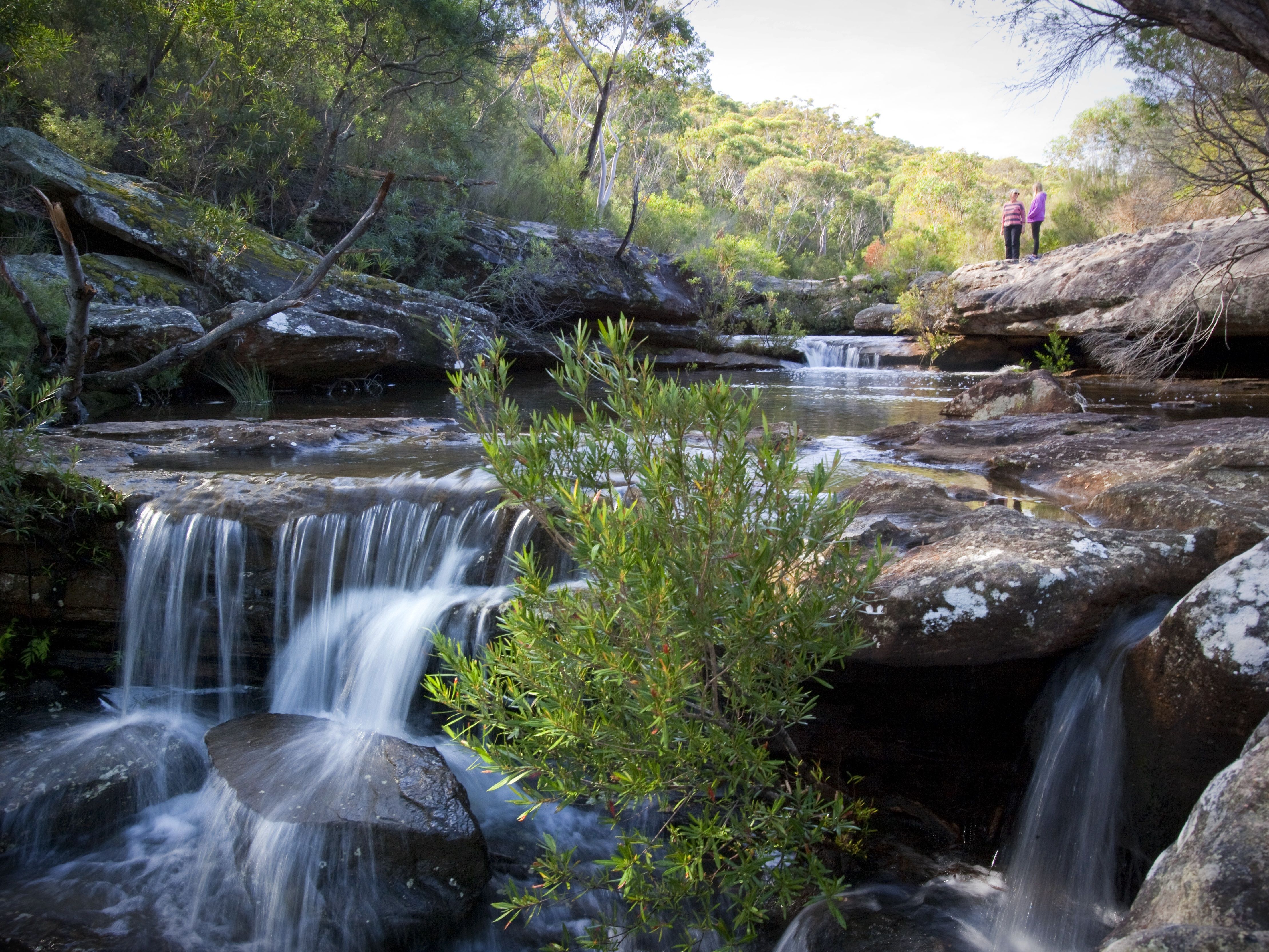 Small cascading waterfalls.