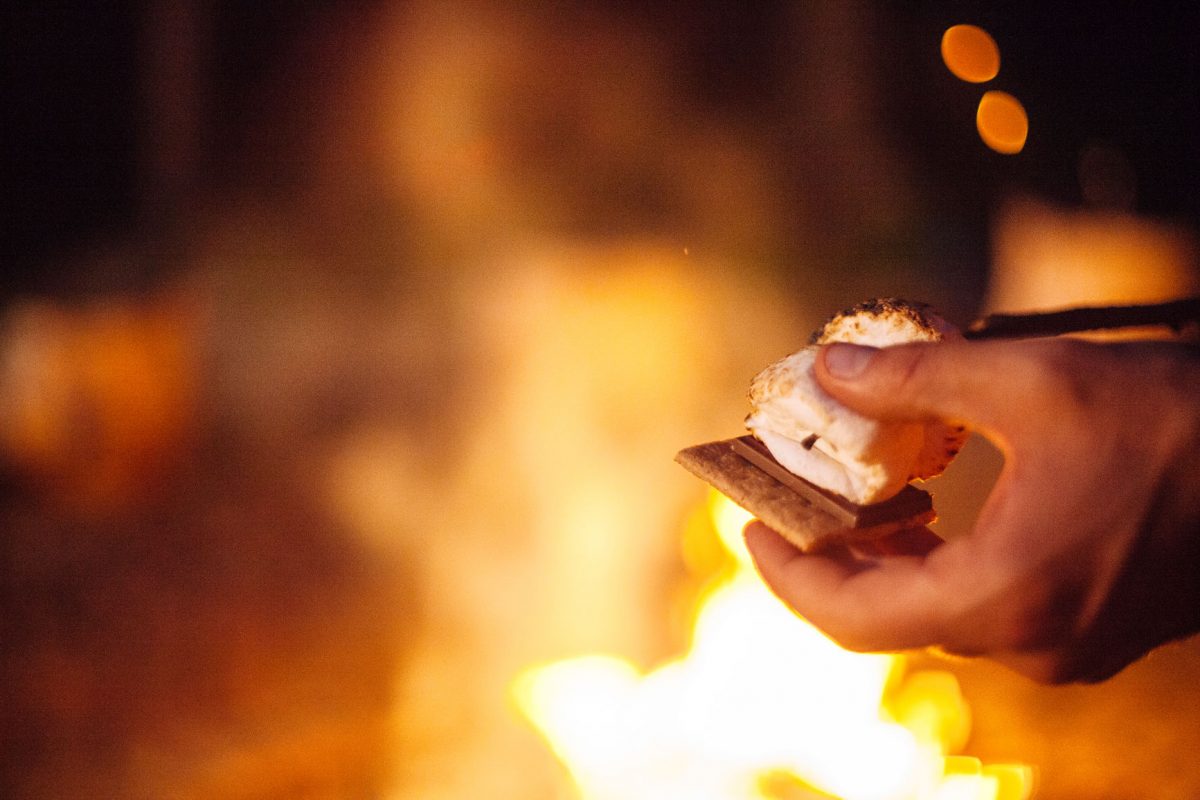 S'mores over a roaring campfire. Photo: Unsplash