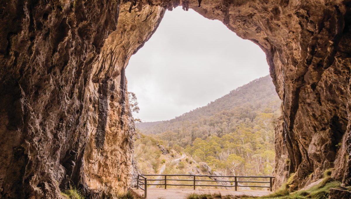 View from North Glory Cave, Yarrangobilly area in Kosciuszko National Park. Photo: Murray Vanderveer/DPIE