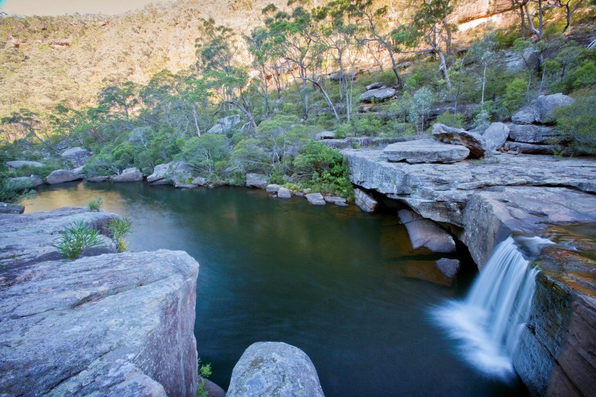 Jinnga freshwater swimming hole in Dharawal National Park. Photo: Nick Cubbin/DPIE