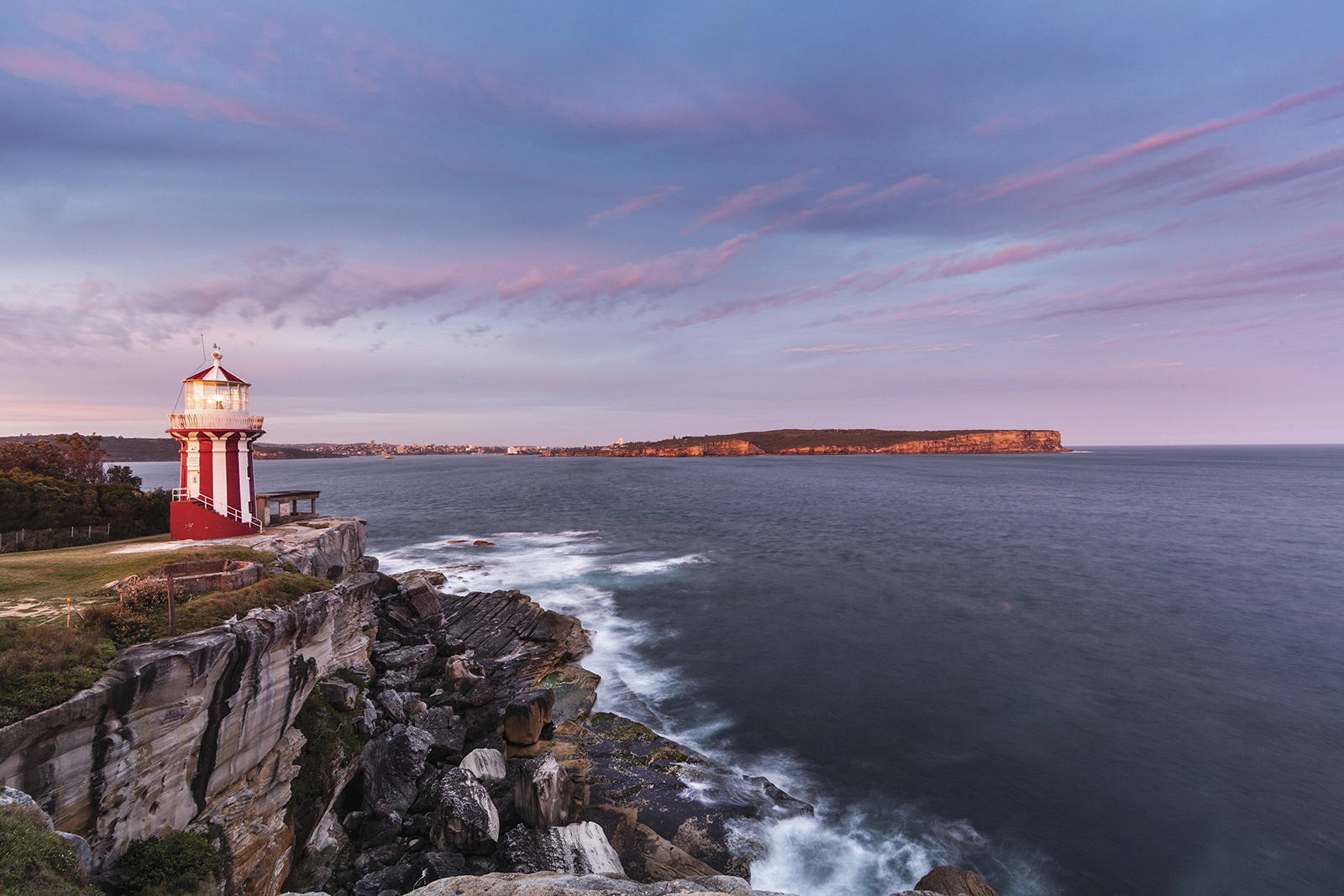 Sunrise view from Hornby Lighthouse at South Head, Sydney Harbour National Park. Photo: David Finnegan/DPIE