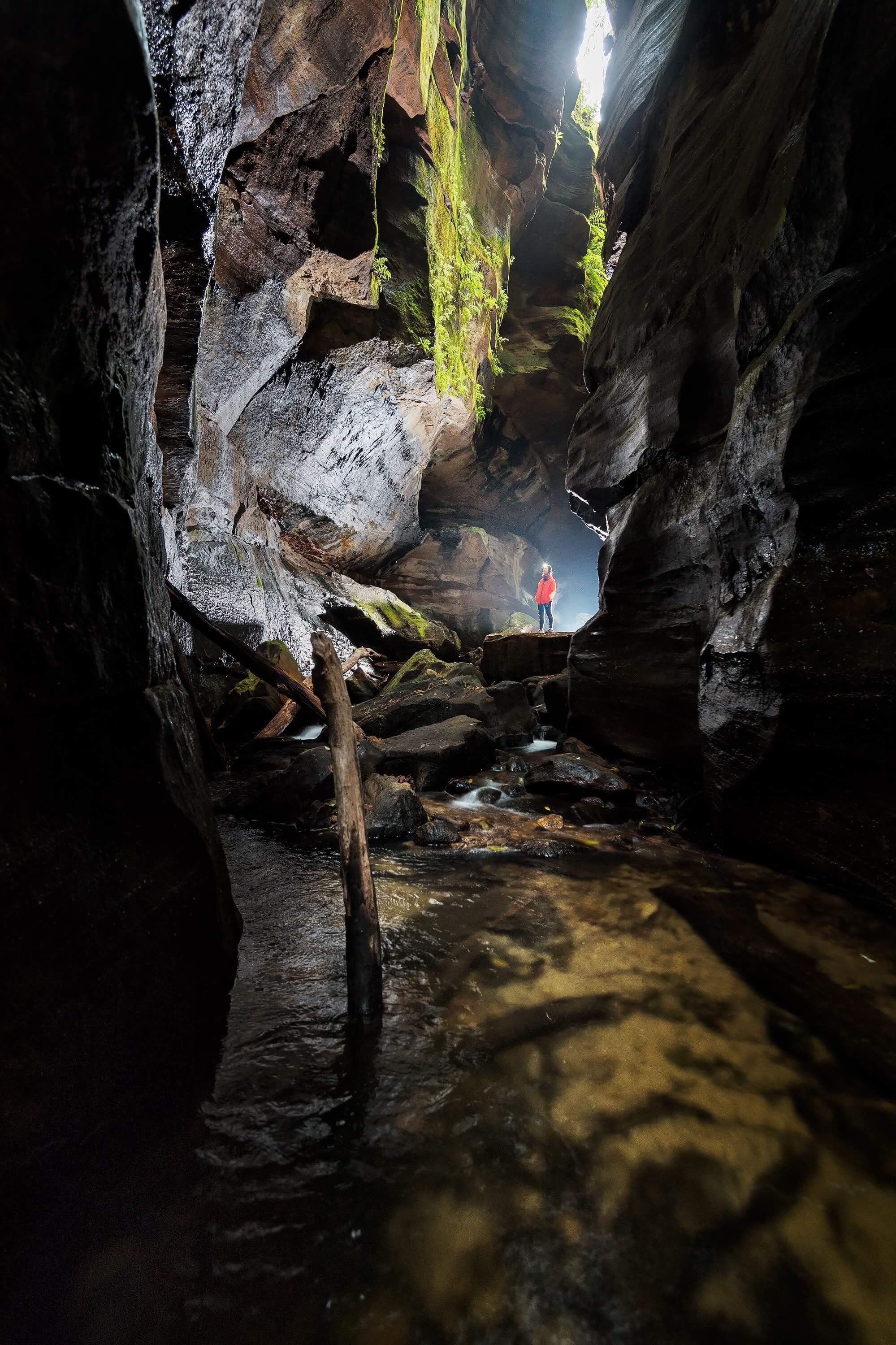Exploring Rocky Creek canyon, Wollemi National Park. Photo: Jake Anderson