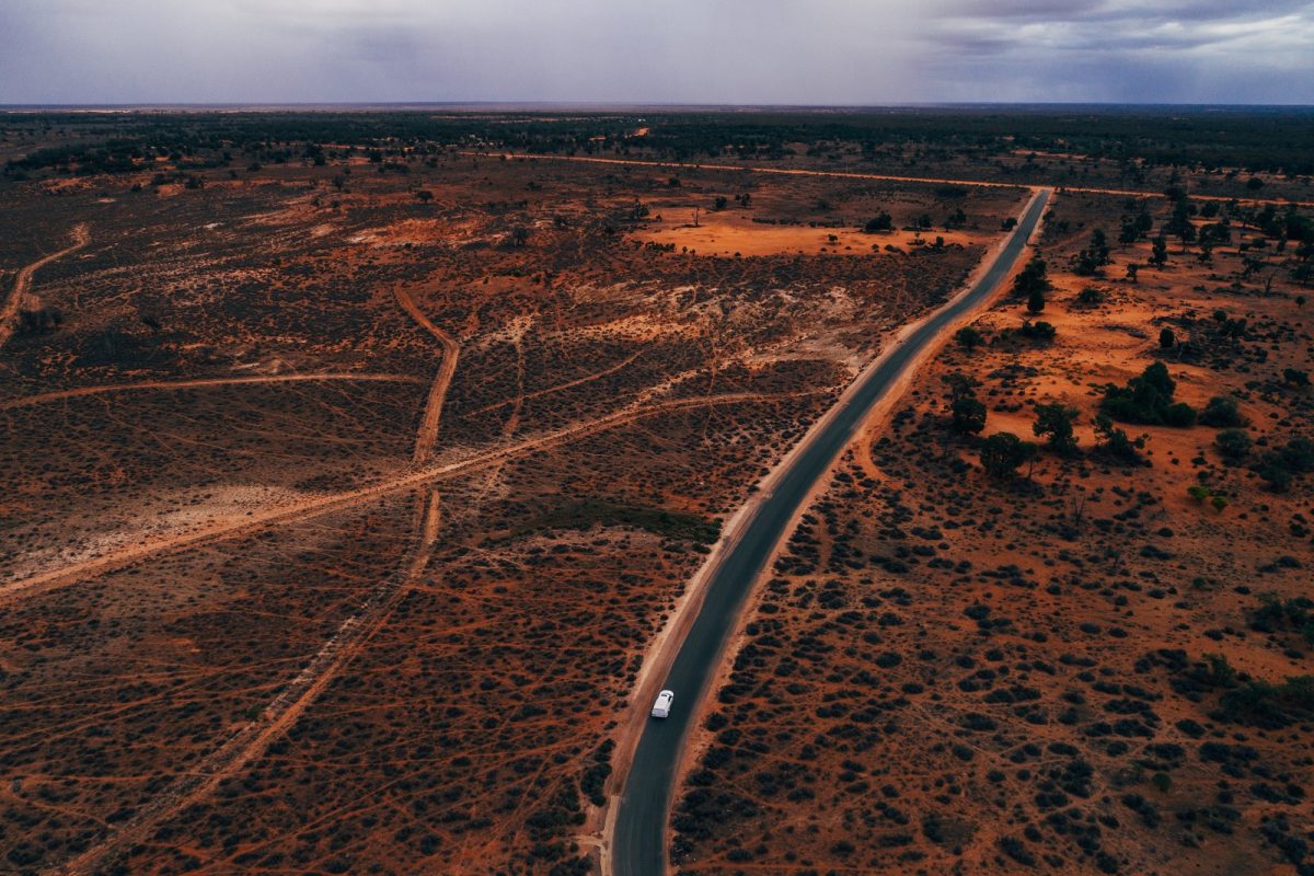 Driving in Mungo National Park. Photo: Melissa Findley/DPIE