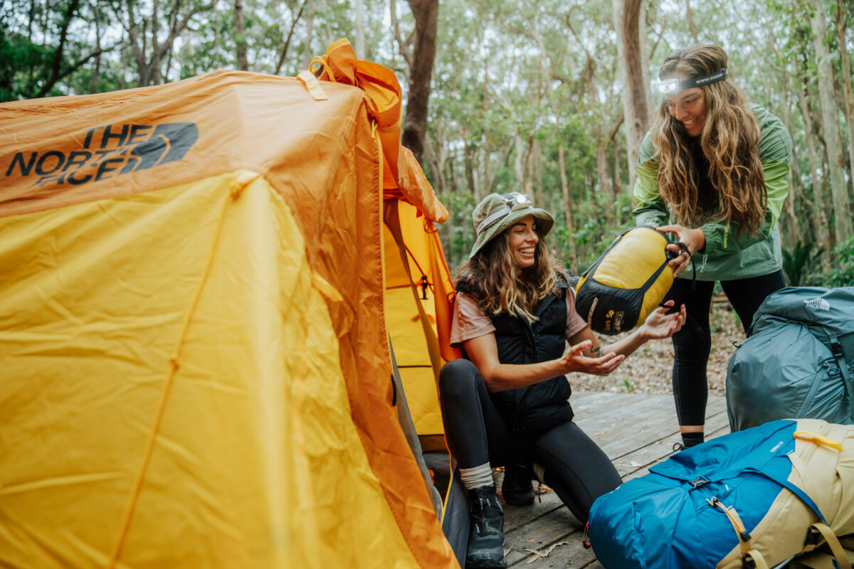 People camping at Oaky Beach Campground. Photo credit: Remy Brand © Remy Brand / DPE