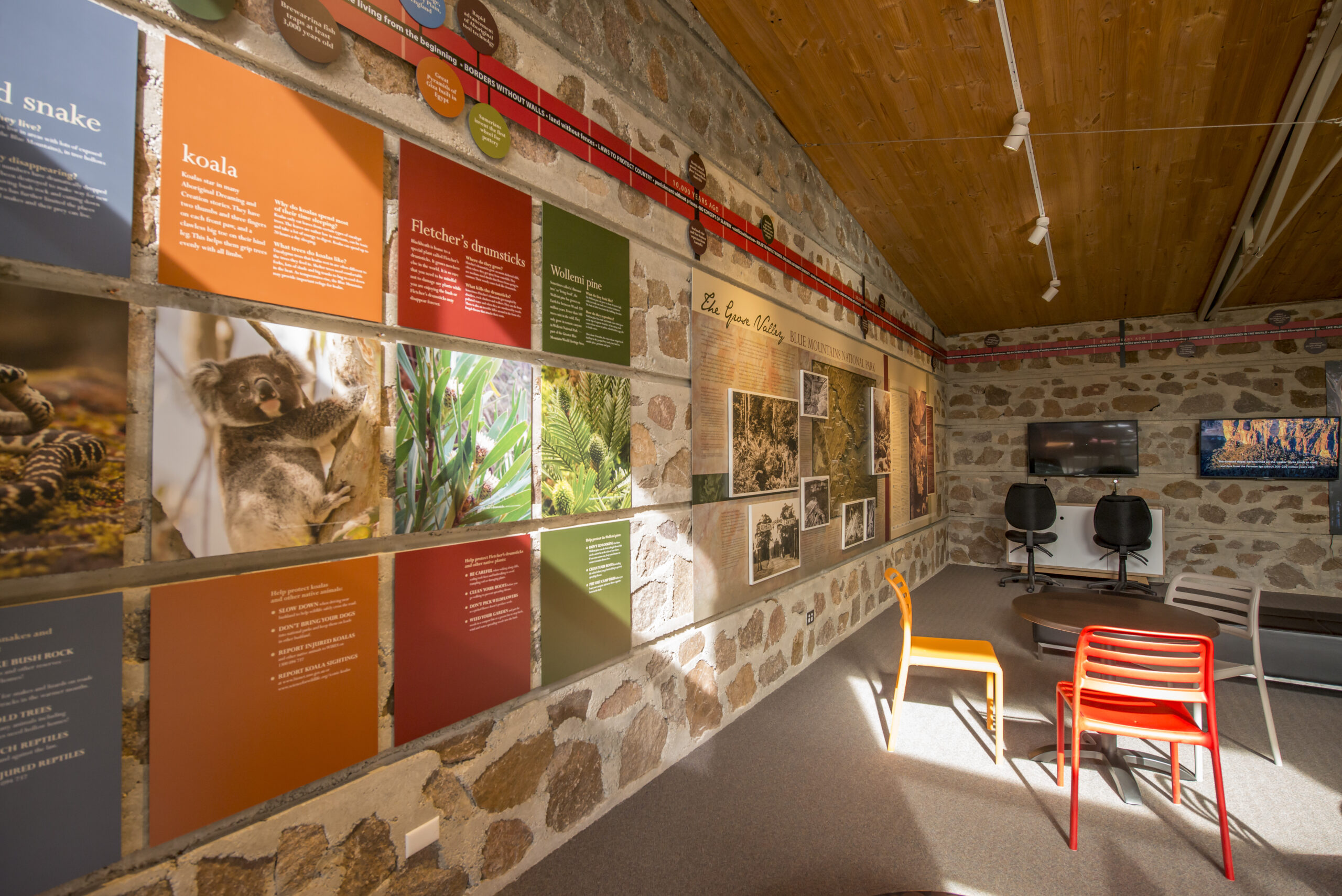 Blue Mountains Heritage Centre indoors. Photo credit: John Spencer / DPE