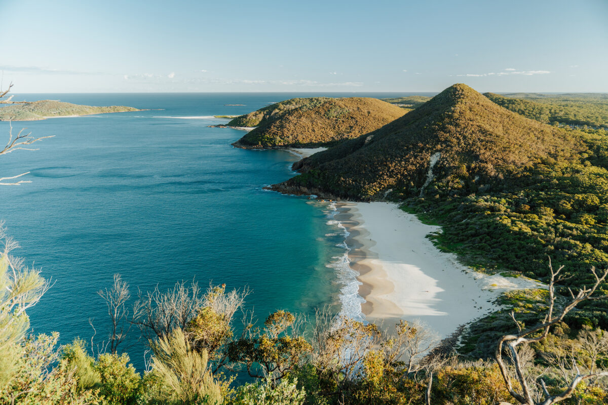 View from the top of Tomaree Head, Tomaree Coastal Walk, Tomaree National Park. Photo credit: Remy Brand / DPE